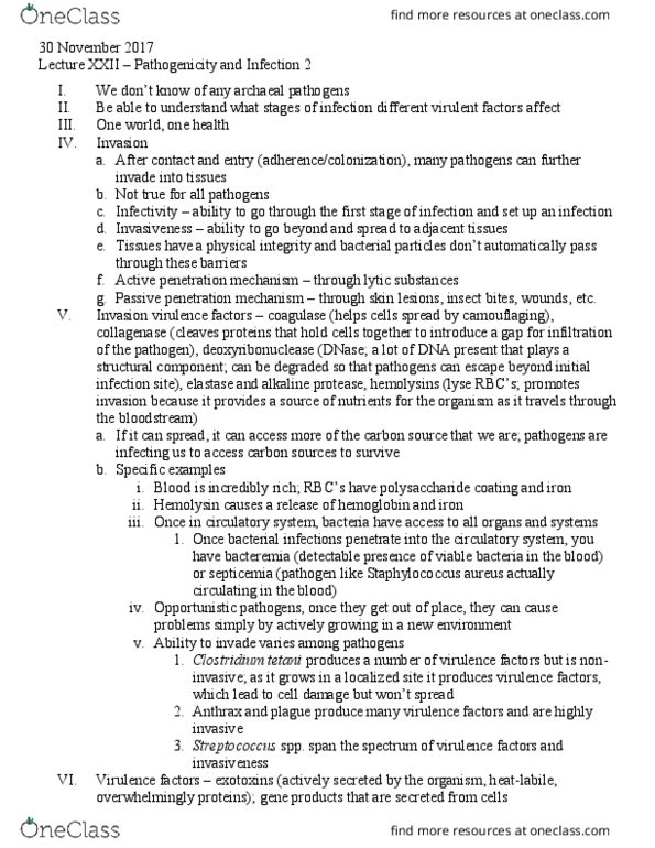 BISC300 Lecture Notes - Lecture 22: Enterotoxin Type B, T Helper Cell, Cytokine Storm thumbnail