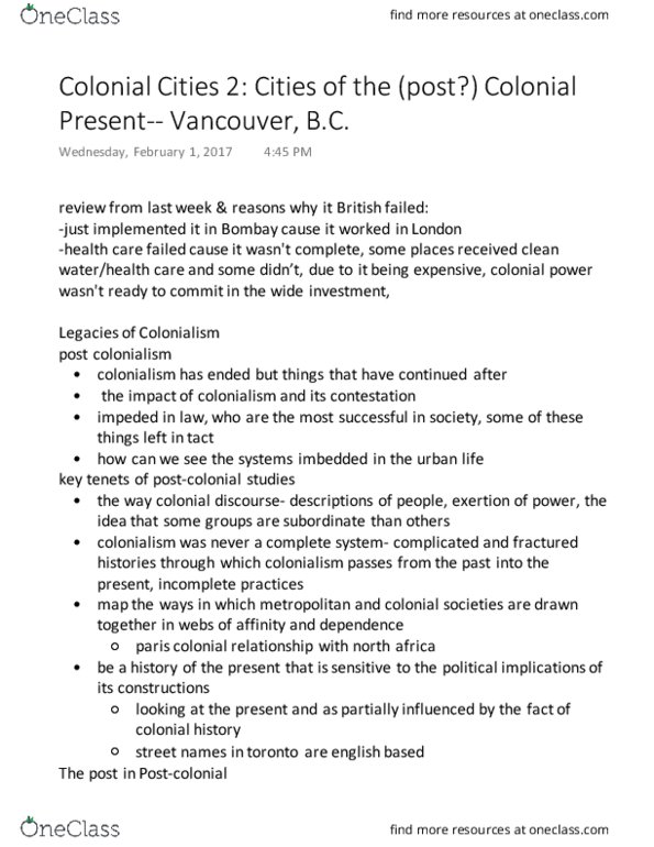 JGI216H1 Lecture Notes - Lecture 3: Downtown Eastside, Palimpsest, Fentanyl thumbnail