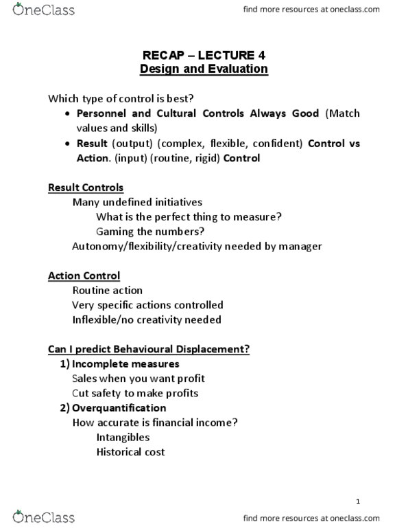 ACCT 463 Lecture Notes - Lecture 7: Fair Market Value, Earnings Management, Controllability thumbnail