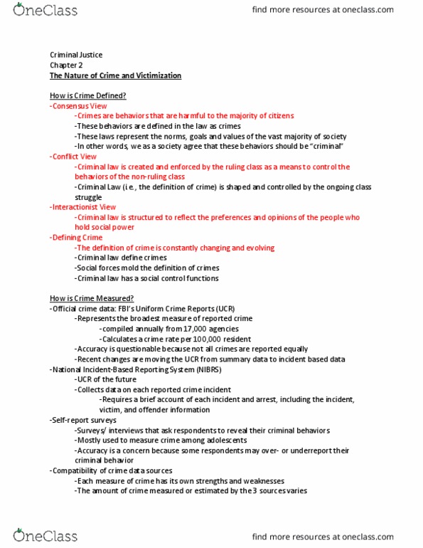 CRM-102 Lecture Notes - Lecture 2: Racial Profiling, Class Conflict, Social Learning Theory thumbnail