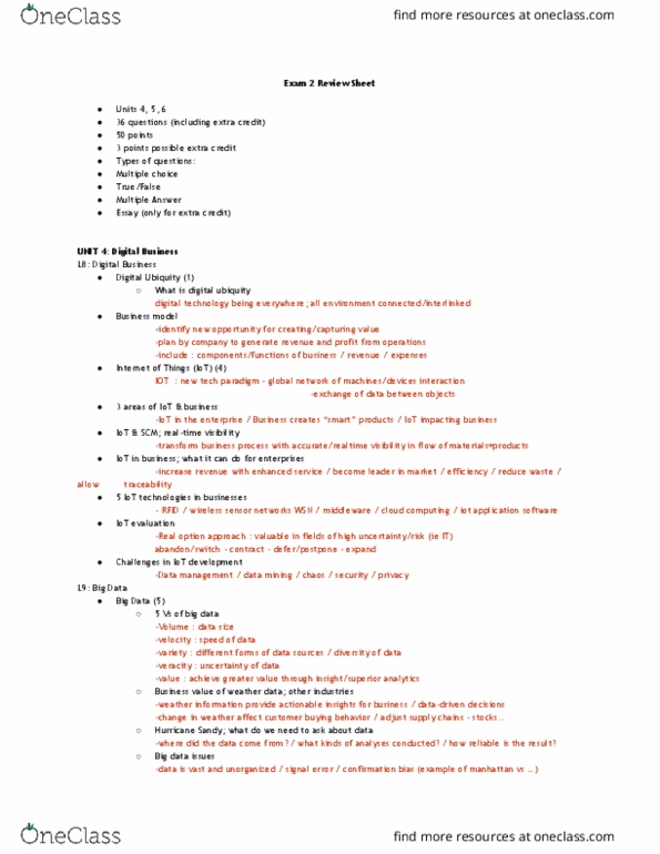 IST 432 Lecture Notes - Lecture 6: Data Management, Wireless Sensor Network, Real Options Valuation thumbnail