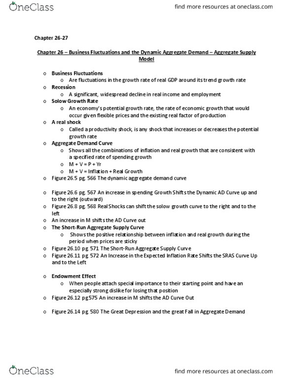 ECON-2000 Lecture Notes - Lecture 26: Chapter 27, Aggregate Demand thumbnail