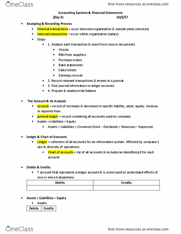 ACTG 211 Lecture 2: Accounting Systems & Financial Statements (Day 2) thumbnail