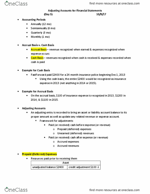 ACTG 211 Lecture Notes - Lecture 3: Retained Earnings, Income Statement, Trial Balance thumbnail