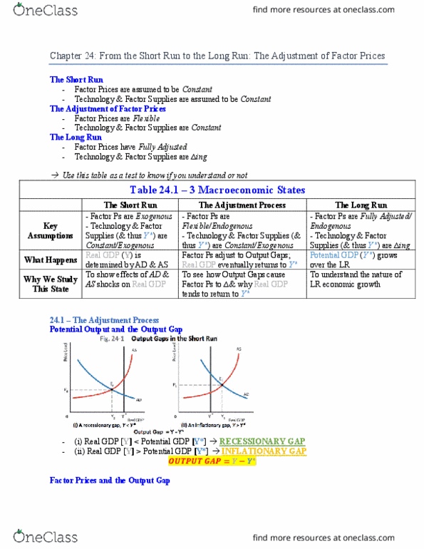 ECON 295 Chapter Notes - Chapter 24: Vrije Universiteit Amsterdam, Macroeconomic Model, Nominal Rigidity thumbnail