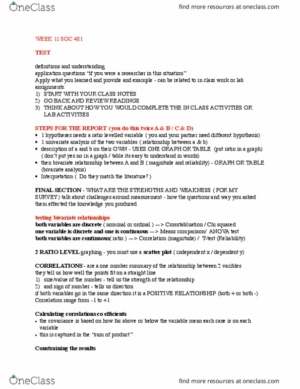 SOC 481 Lecture Notes - Lecture 11: Contingency Table, Analysis Of Variance, Logistic Regression thumbnail