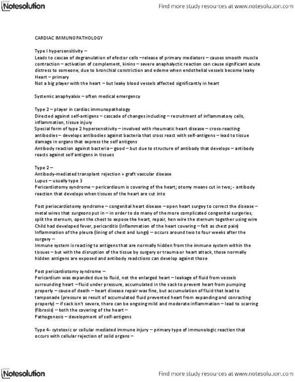 LMP299Y1 Lecture Notes - Rheumatic Fever, Rheumatism, Mitral Valve Stenosis thumbnail