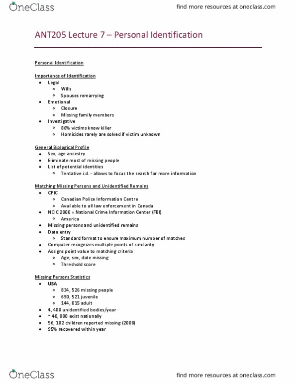 ANT205H5 Lecture Notes - Lecture 7: Radiodensity, Radiography, Frye Standard thumbnail
