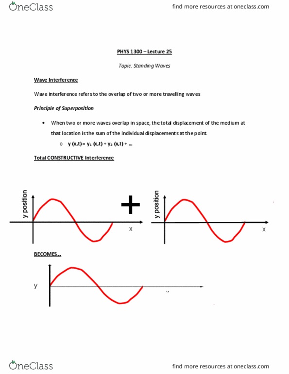 PHYS 1300 Lecture 25: Standing Waves thumbnail