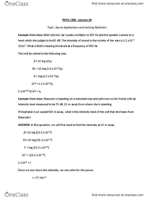 PHYS 1300 Lecture 29: Sound Applications and Ionizing Radiation thumbnail