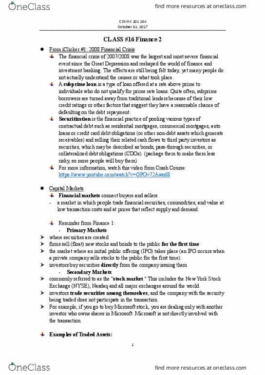 ENGL 112 Lecture Notes - Lecture 16: Consumer Protection, Fundamental Analysis, Market Risk thumbnail