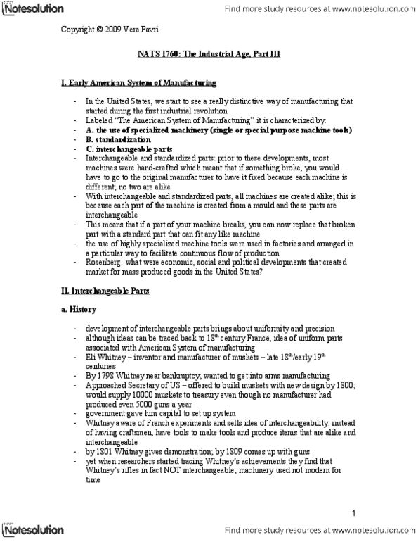 NATS 1760 Lecture Notes - Lincoln Motor Company, Singer Corporation, Cyrus Mccormick thumbnail