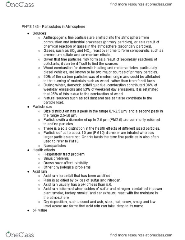 PHYS143 Lecture 10: Particulates in Atmosphere thumbnail