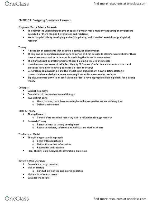 CMN 3103 Lecture Notes - Lecture 2: Operationalization, Nonprobability Sampling, Reconsideration Of A Motion thumbnail