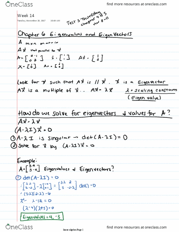 MATH 2660 Lecture Notes - Lecture 14: Linear Algebra thumbnail
