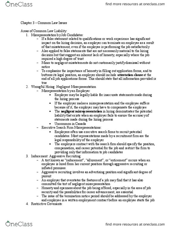 HROB 3050 Chapter Notes - Chapter 3: Credit History, Attestation Clause thumbnail