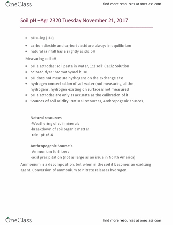 AGR 2320 Lecture Notes - Lecture 32: Cation-Exchange Capacity, Calcite, Wood Ash thumbnail