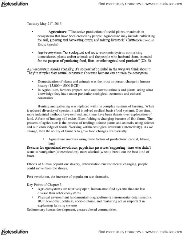 GGR107H1 Lecture Notes - Environmental Determinism, Crop Rotation, Ph thumbnail