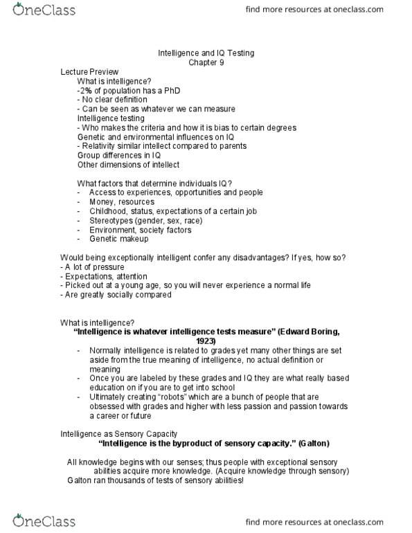 PSY 202 Lecture Notes - Lecture 1: Social Inequality, Job Performance, Twin Study thumbnail