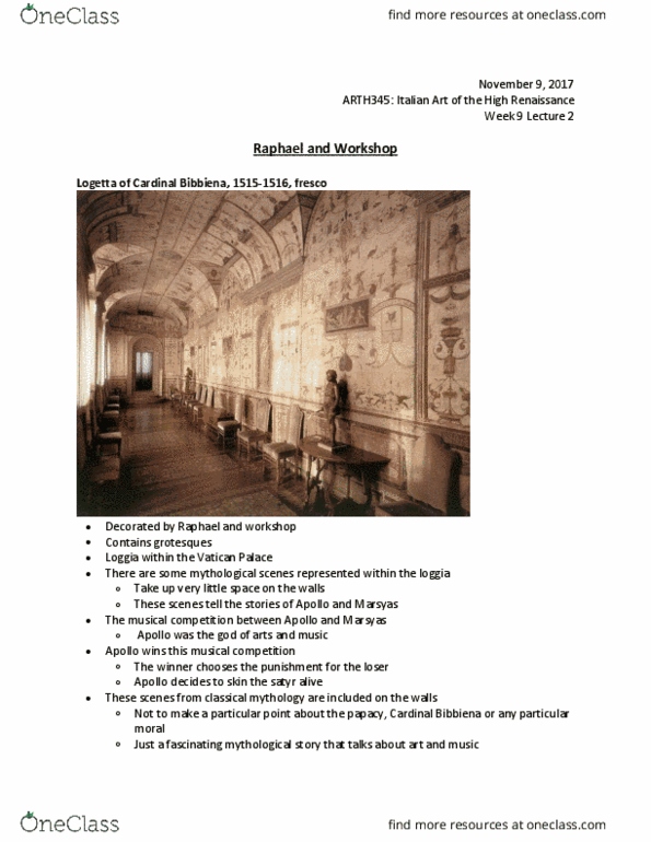 ARTH 345 Lecture Notes - Lecture 17: Giovanni Da Udine, Villa Madama, San Giovanni Evangelista (Parma) thumbnail