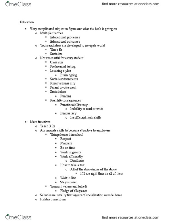 SOC 1001 Lecture Notes - Lecture 12: Culture Shock, Misogyny, Birth Order thumbnail