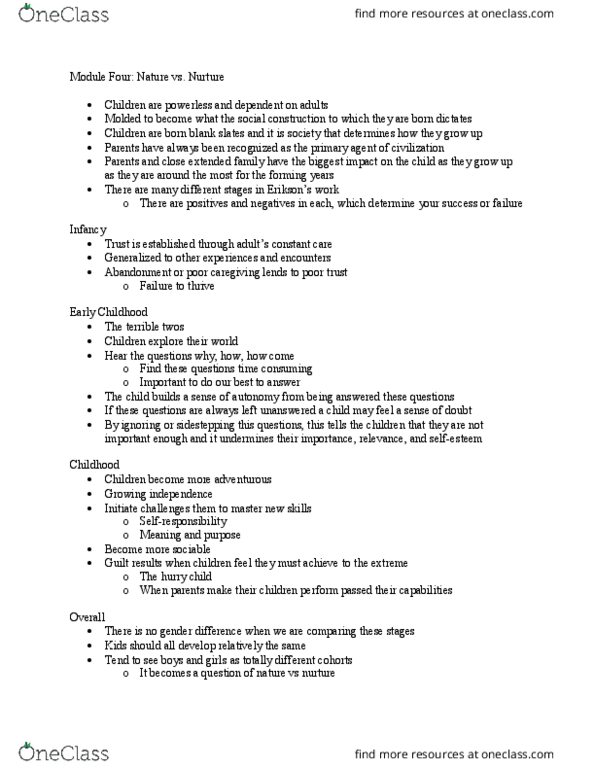 HLTHAGE 1AA3 Lecture Notes - Lecture 4: Social Influence, Tender Years, Gender Role thumbnail