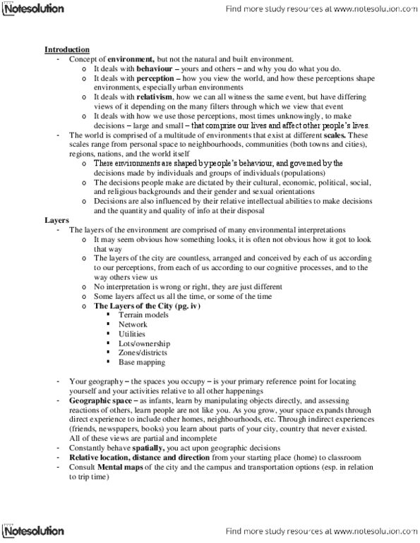 GEO 106 Chapter Notes -Built Environment, Migration Period, Socioeconomics thumbnail