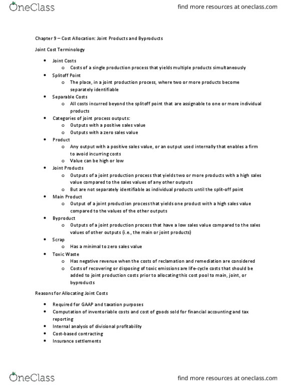 BU467 Lecture Notes - Lecture 10: Sunk Costs, Gross Margin thumbnail