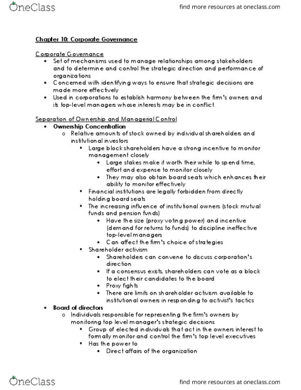 MGCR 423 Lecture Notes - Lecture 10: Fiduciary, Balance Sheet, Unintended Consequences thumbnail