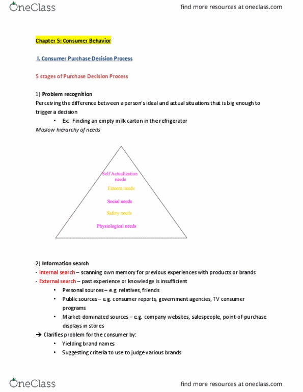 MGCR 352 Lecture Notes - Lecture 5: Attitude Change, Brand Loyalty, Problem Solving thumbnail