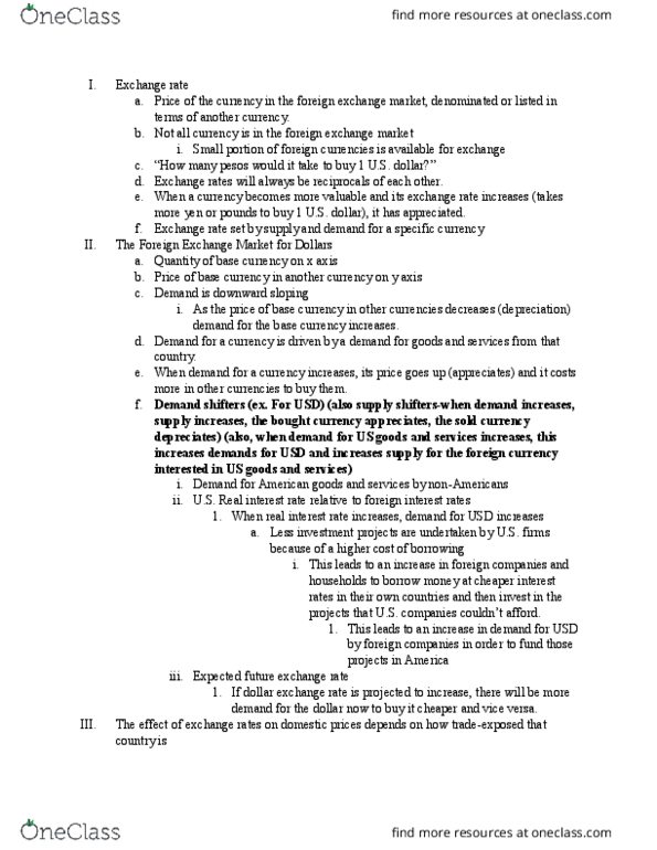 ECO 2013 Lecture Notes - Lecture 15: Foreign Exchange Market, The Foreign Exchange, Real Interest Rate thumbnail