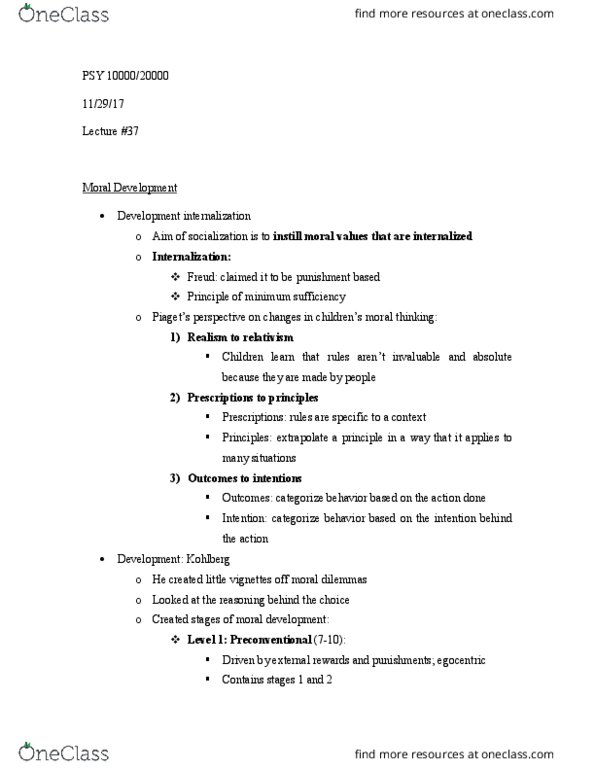 PSY10000 Lecture Notes - Lecture 37: Biopsychosocial Model, Psy thumbnail