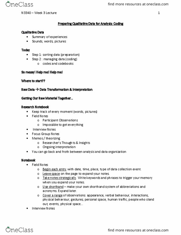 Nursing 3340A/B Lecture Notes - Lecture 3: Candy Corn, Hierarchical Organization, Snickers thumbnail