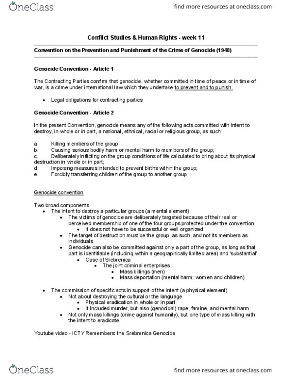 ECH 1100 Lecture Notes - Lecture 11: International Criminal Court, Universal Jurisdiction, United Nations Charter thumbnail