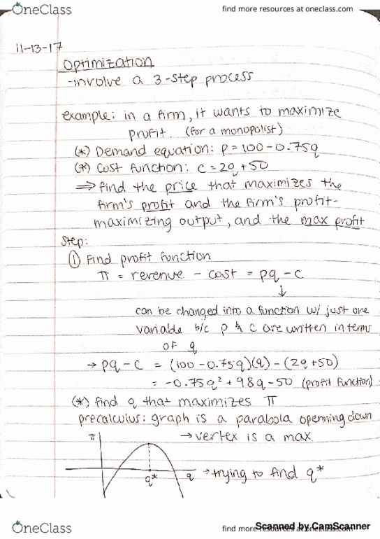 AMS 11A Lecture 19: Optimization thumbnail