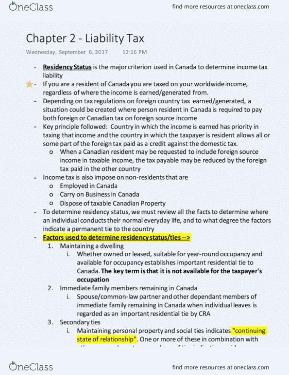 COMMERCE 4SB3 Chapter Notes - Chapter 2: Independent Contractor, Withholding Tax, Canadian Passport thumbnail