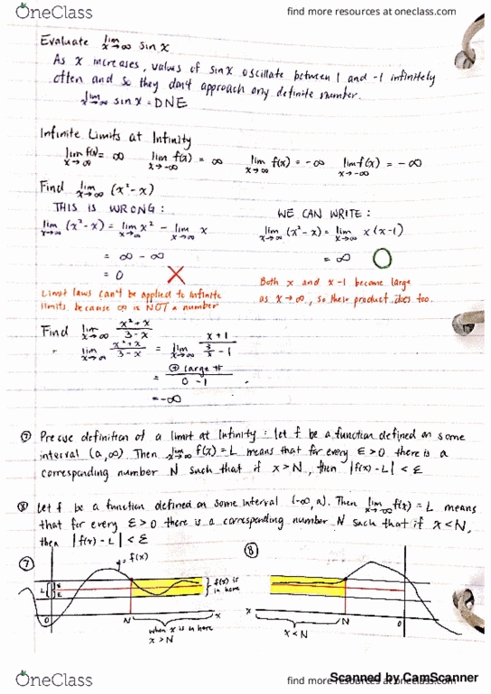 Calculus 1000A/B Lecture 11: 2.6 Limits at Infinity (con't) thumbnail