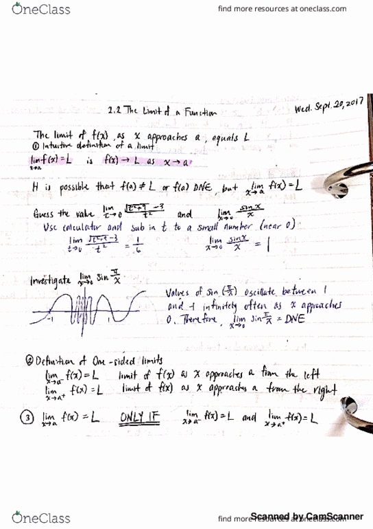 Calculus 1000A/B Lecture 6: 2.2 The Limit of a Function thumbnail