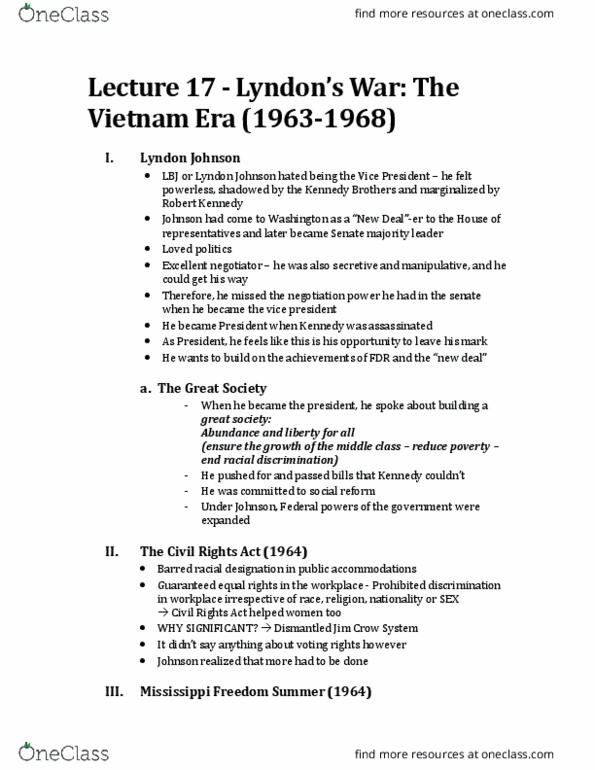 HIST 2112 Lecture Notes - Lecture 17: Buddhist Flag, Credibility Gap, Ngo Dinh Diem thumbnail