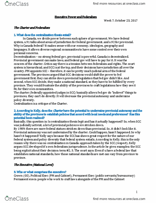 Political Science 3324F/G Lecture Notes - Lecture 7: Alternative Dispute Resolution, Young Offenders Act, Judicial Activism thumbnail