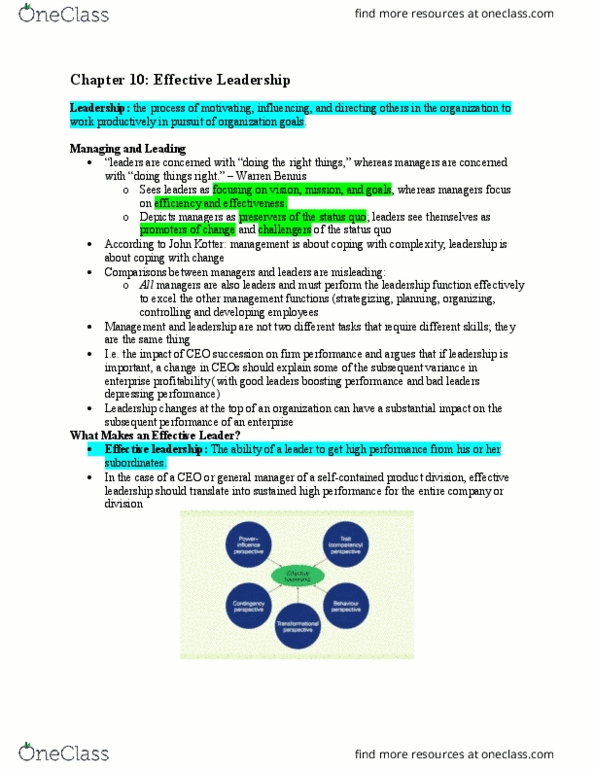 MGM101H5 Chapter Notes - Chapter 10: Elon Musk, Mother Teresa, Job Performance thumbnail