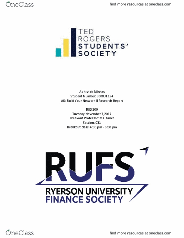 ITM 102 Lecture Notes - Lecture 19: Ryerson University thumbnail