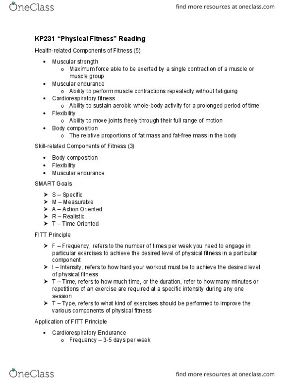 KP231 Lecture Notes - Lecture 3: Plantar Fasciitis, Tendinitis, Asthma thumbnail