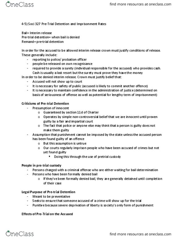 SOCI 327 Lecture Notes - Lecture 4: Parliamentary Budget Officer, Parliamentary System, Three-Strikes Law thumbnail