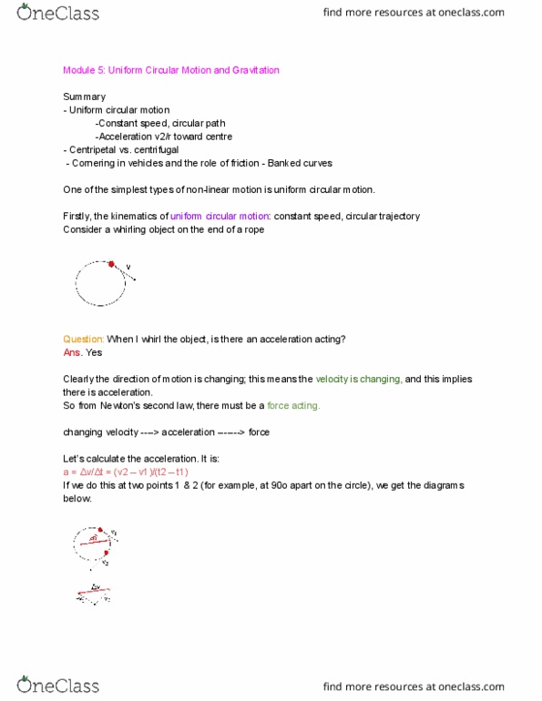PHYS 101 Lecture 9: Uniform Circular Motion and Gravitation thumbnail