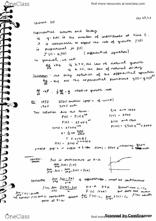 MATH 140 Lecture 20: Exponential Growth thumbnail