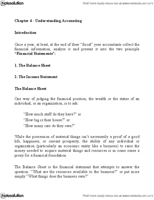 MGTA02H3 Lecture Notes - Balance Sheet, Financial Statement, A Question Of Balance thumbnail