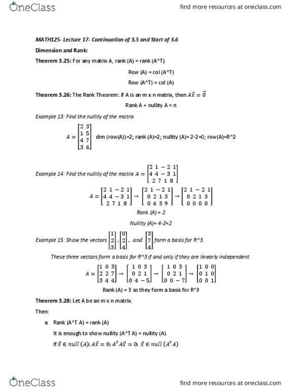 MATH125 Lecture 17: Continuation of 3.5 and Start of 3.6 thumbnail