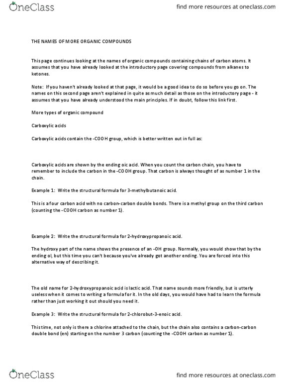 CHM 124 Lecture Notes - Lecture 10: Acyl Chloride, Dimethylamine, Ethylamine thumbnail