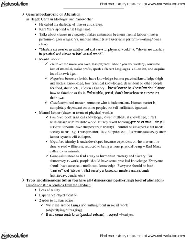 SOC227H5 Lecture Notes - Manual Labour, Dialectic thumbnail